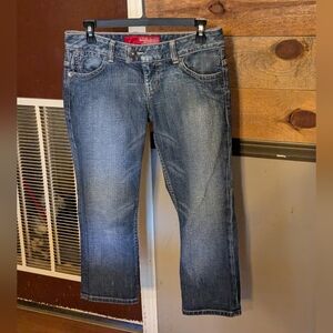Guess Jeans 81 Stretch Blue Cropped Capri Jeans